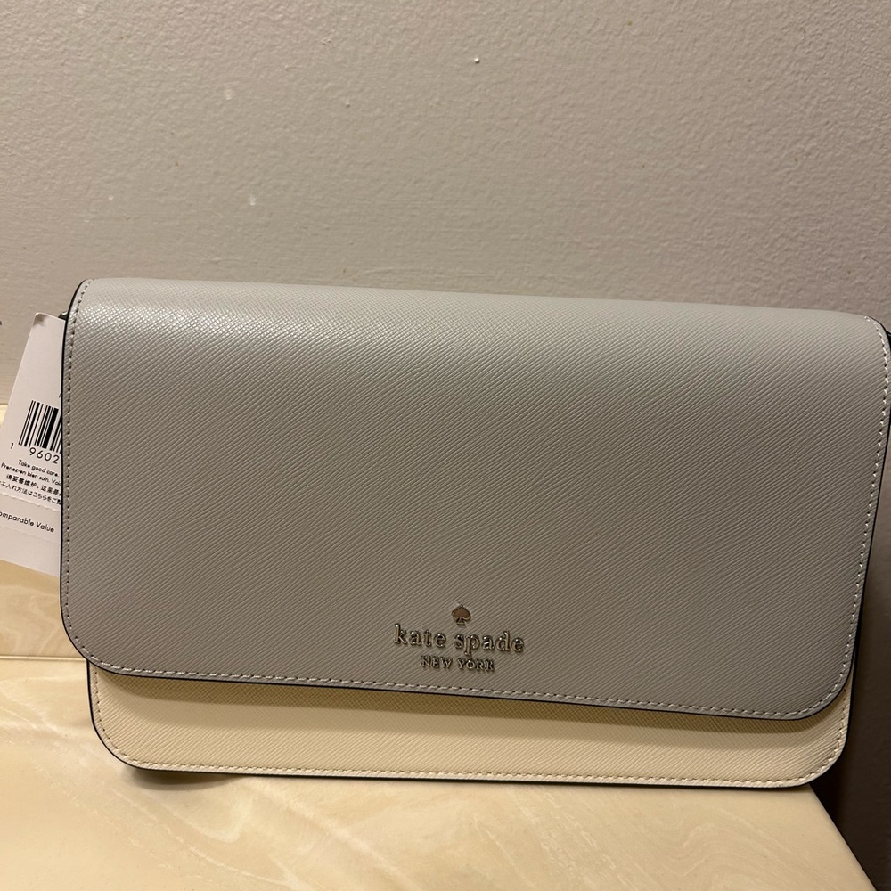 Kate Spade Madison Willow Convertible Crossbody Platinum Grey